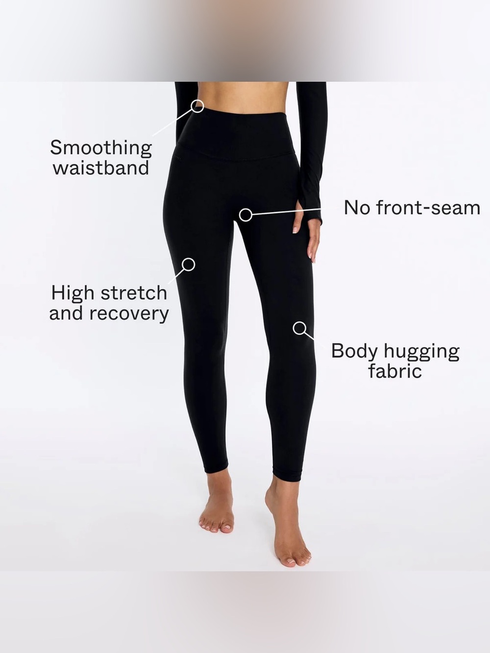 Pepper Size S Black Sculpting Ribbed Legging